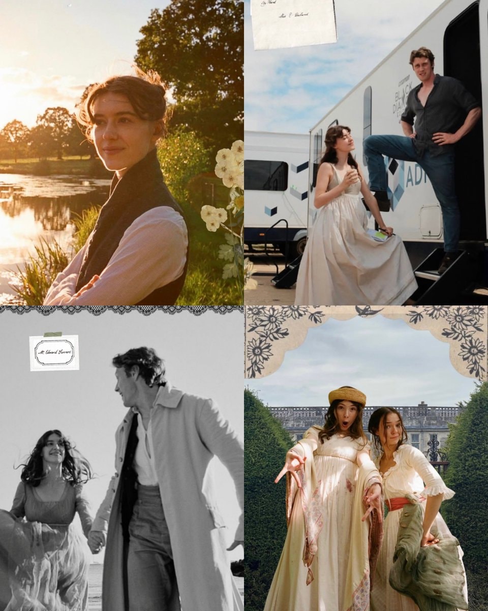 Sense and Sensibility cast on set