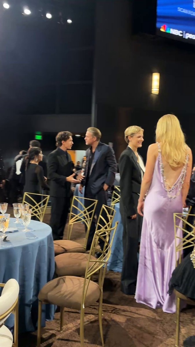 Tom Holland and Charlie Hunnam at the Emmys