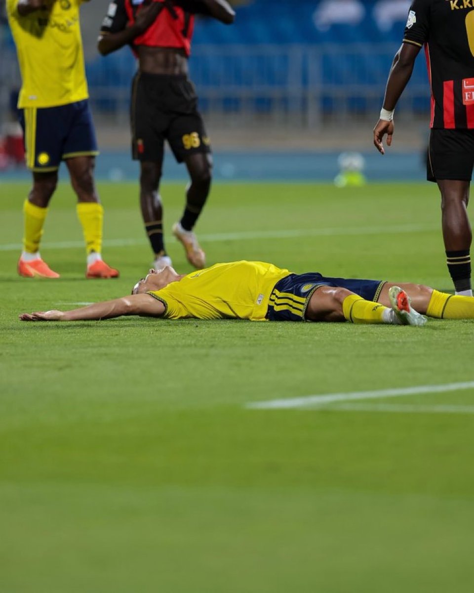 Soccer player finishes match