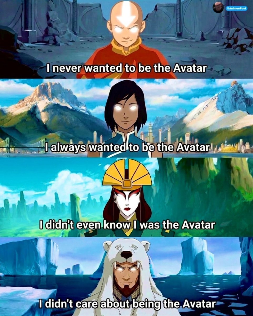 Avatar four different vibes meme