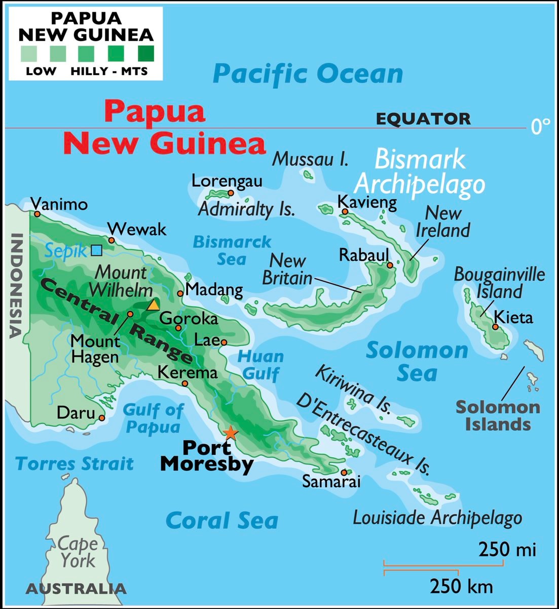 Papua New Guinea maps & facts