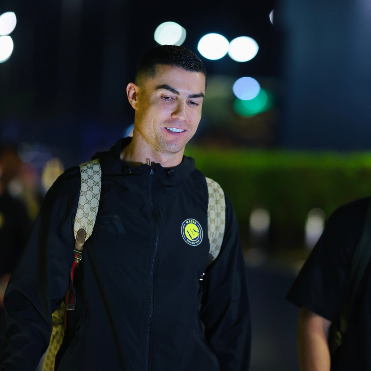 Cristiano Ronaldo arrives ahead of match
