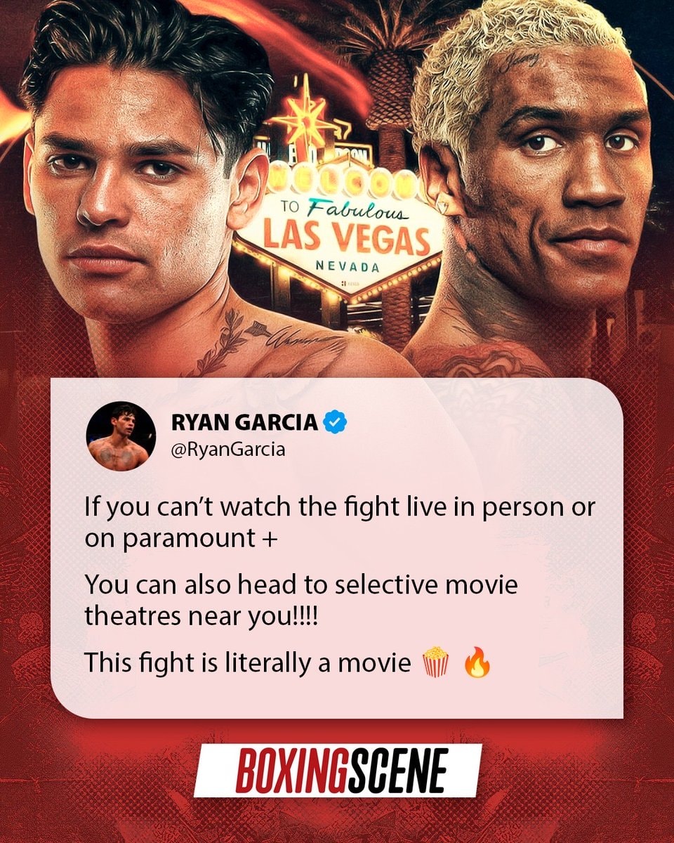 Ryan Garcia Las Vegas Fight Movie Theater