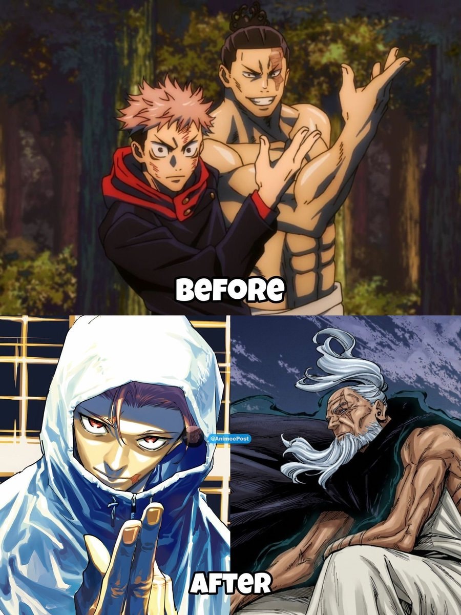 Anime character style evolution