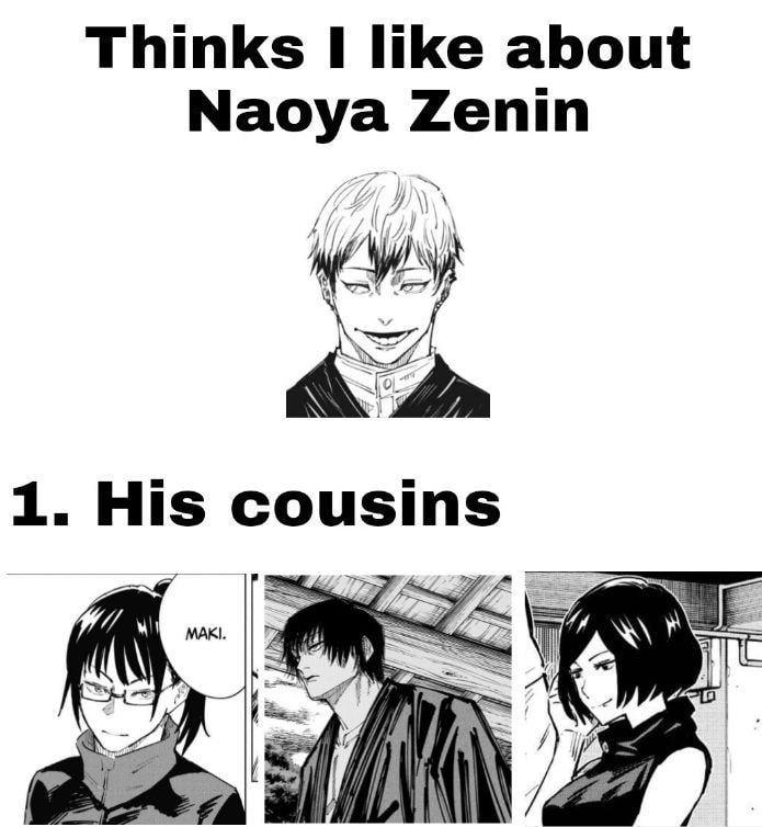 Naoya Zenin meme cousins Jujutsu Kaisen