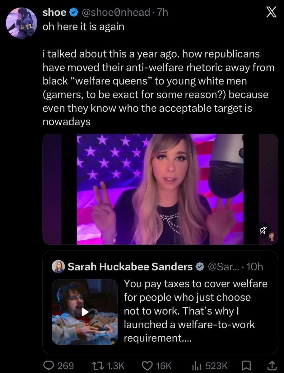 Shoe0nHead on welfare rhetoric shift
