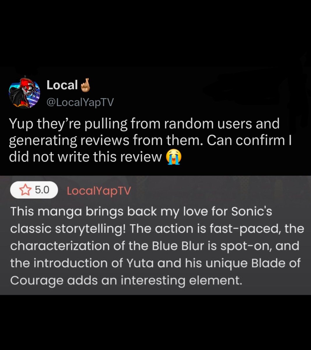 Sonic Blade of Courage fake review (photo 2 of 2)