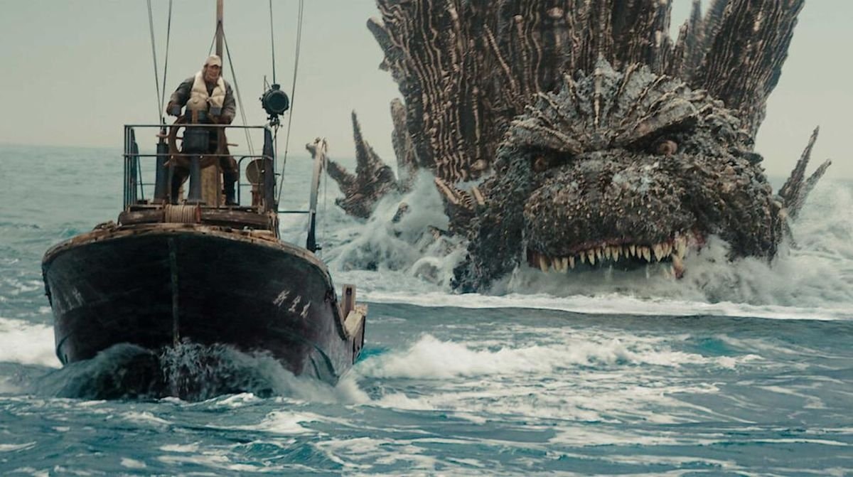 Godzilla Minus One boat scene