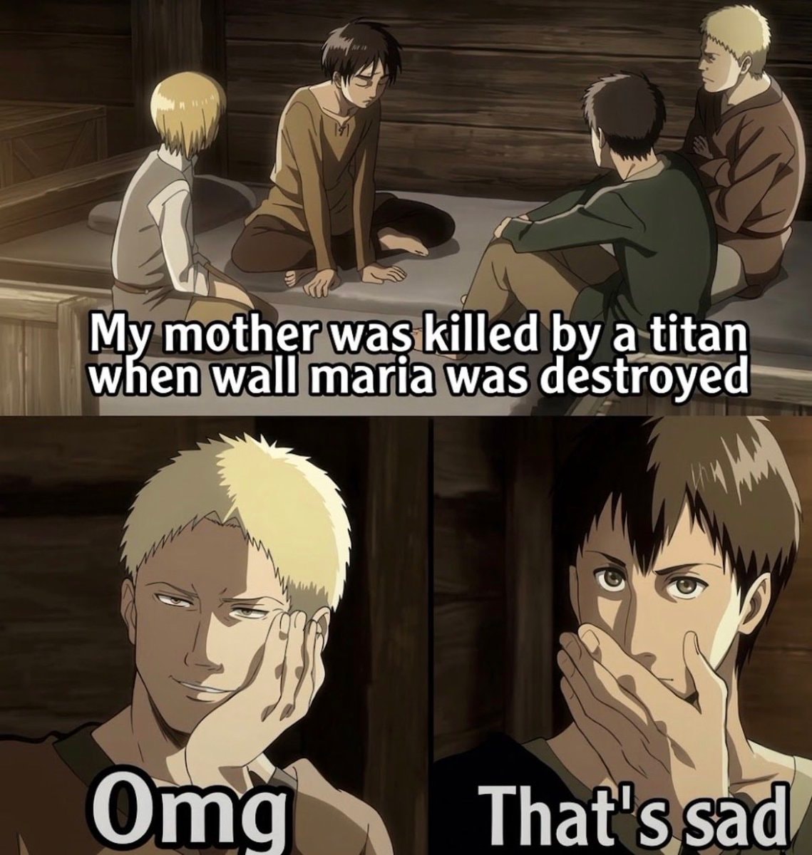 attack on titan wall maria reaction