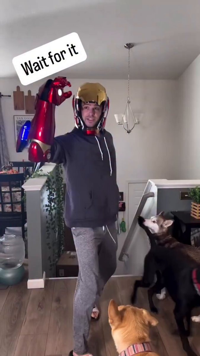 Iron Man helmet and gauntlet Iron Man helmet and gauntlet