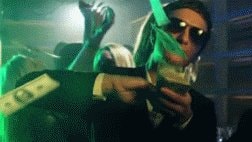 man throwing money GIF