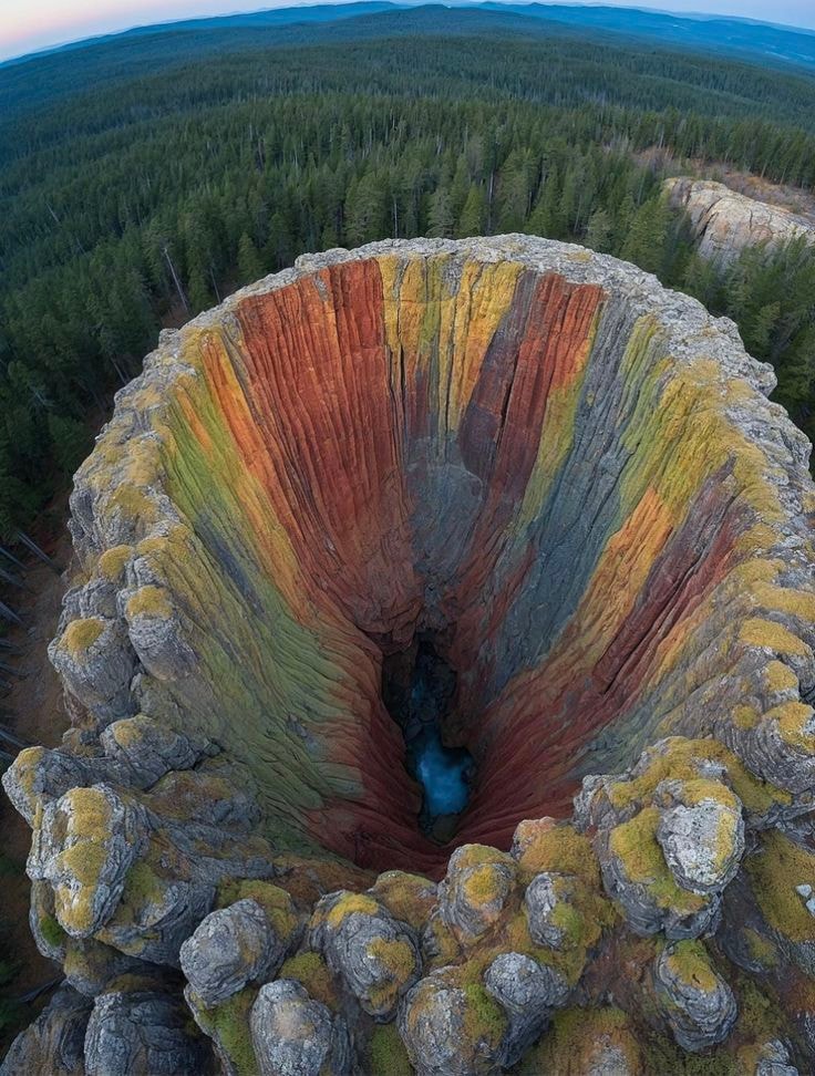 Colorful Rock Gateway to Earth Center 🌍🧭