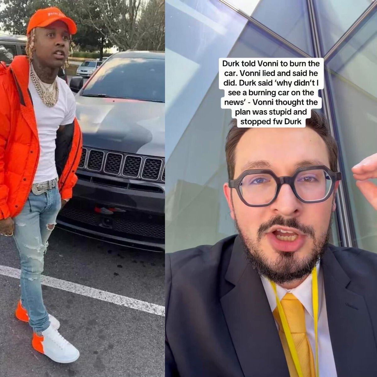 Lil Durk questions Otf Vonnie about missing car fire