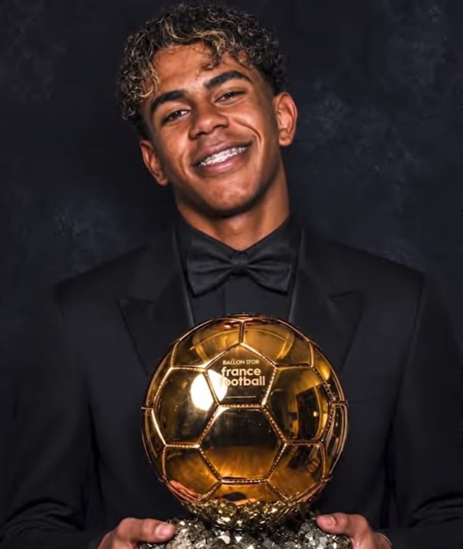 Lamine Yamal Ballon d'Or and Kopa Trophy double