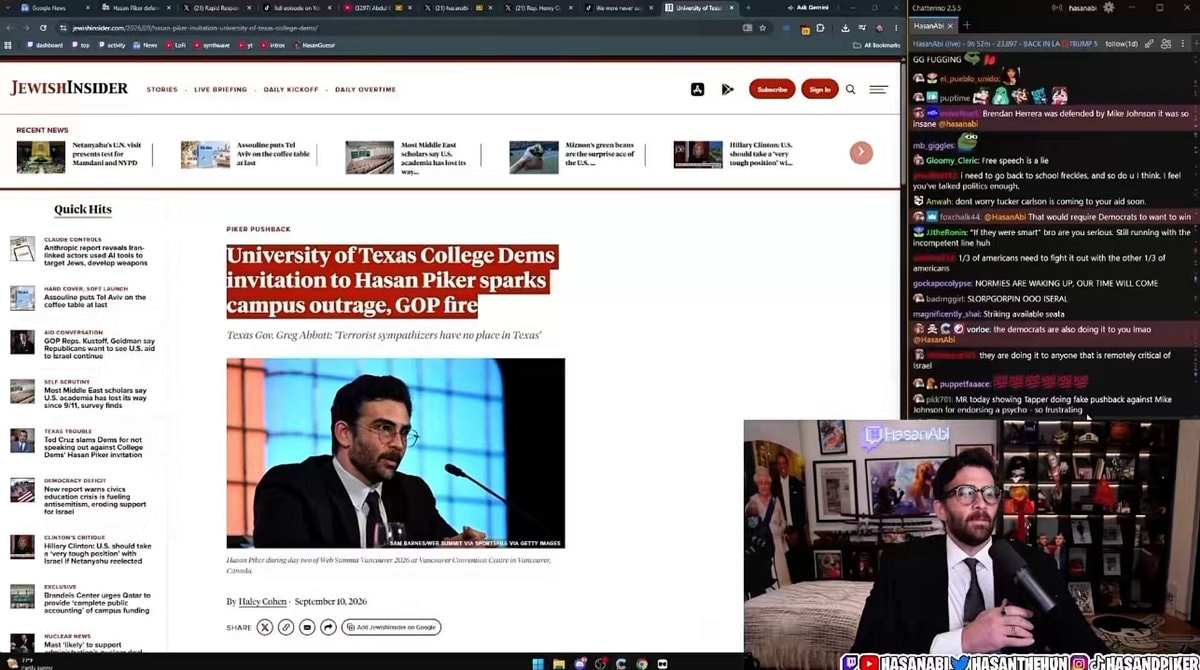 Hasan speaks at podcast with Queen Elizabeth II photo