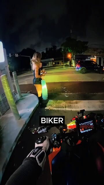 Biker street scene