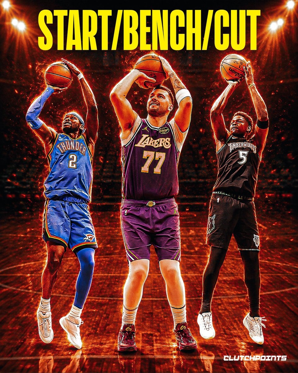 Shai Gilgeous-Alexander Luka Doncic Anthony Edwards Start Bench Cut Shai Gilgeous-Alexander Luka Doncic Anthony Edwards Start Bench Cut