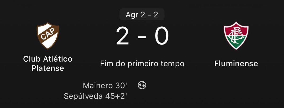 Platense vs Fluminense first half score Platense vs Fluminense first half score