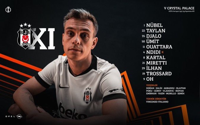 Beşiktaş starting lineup