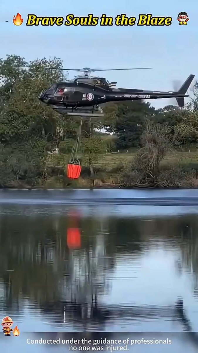 Firefighting aircraft in action