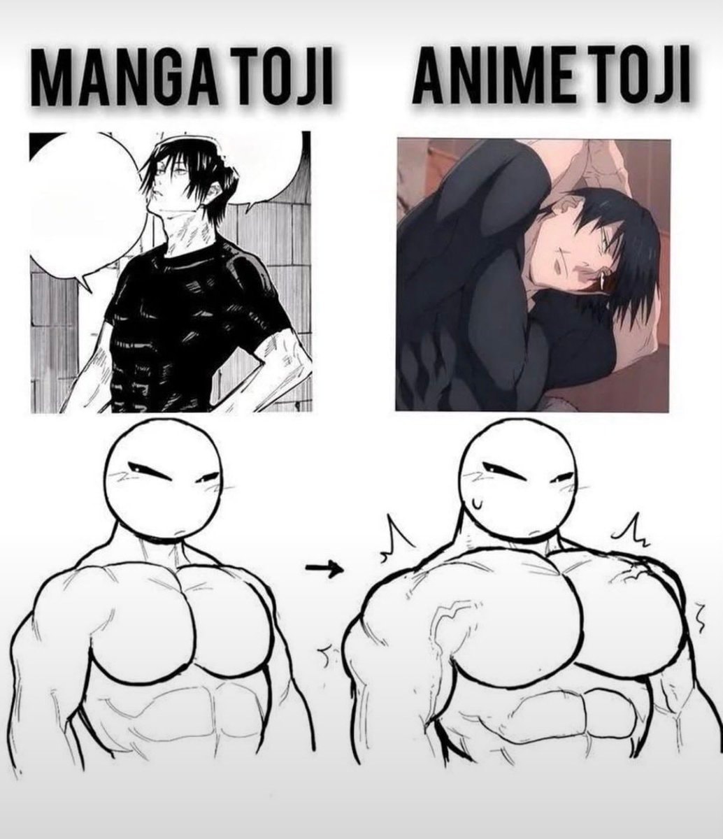 Manga Toji vs Anime Toji Manga Toji vs Anime Toji