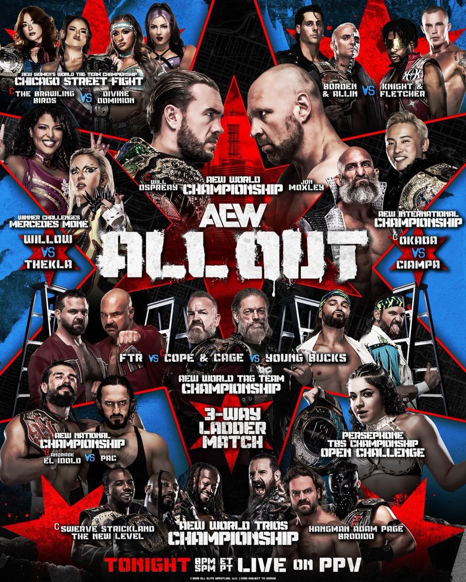 AEW All Out full match card