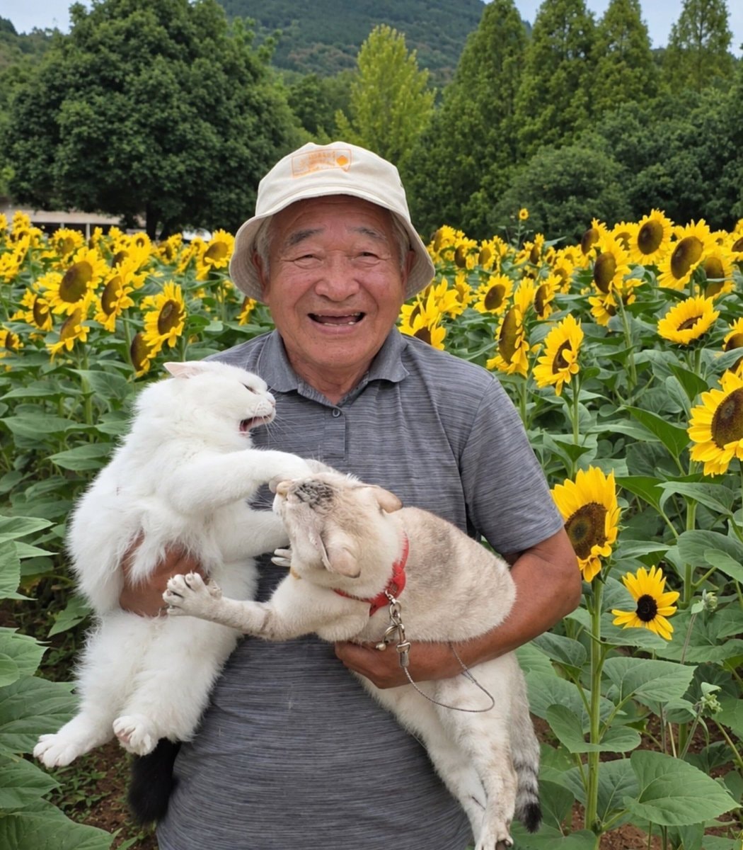 Japanese grandad cats Chouchou Miko