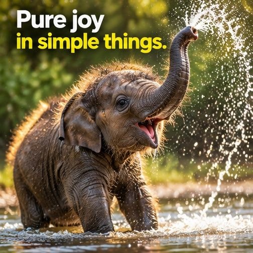 Baby elephant splashing in water Baby elephant splashing in water