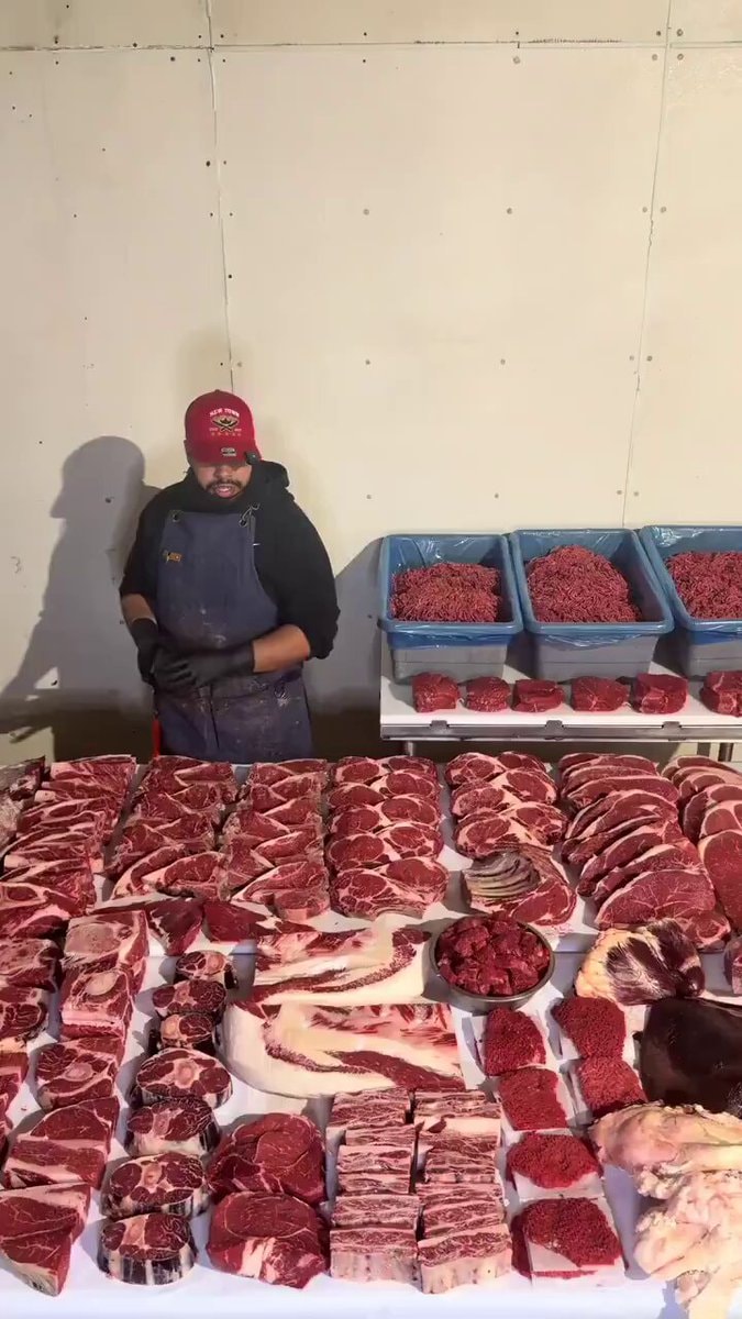 Samuel processes one whole cow