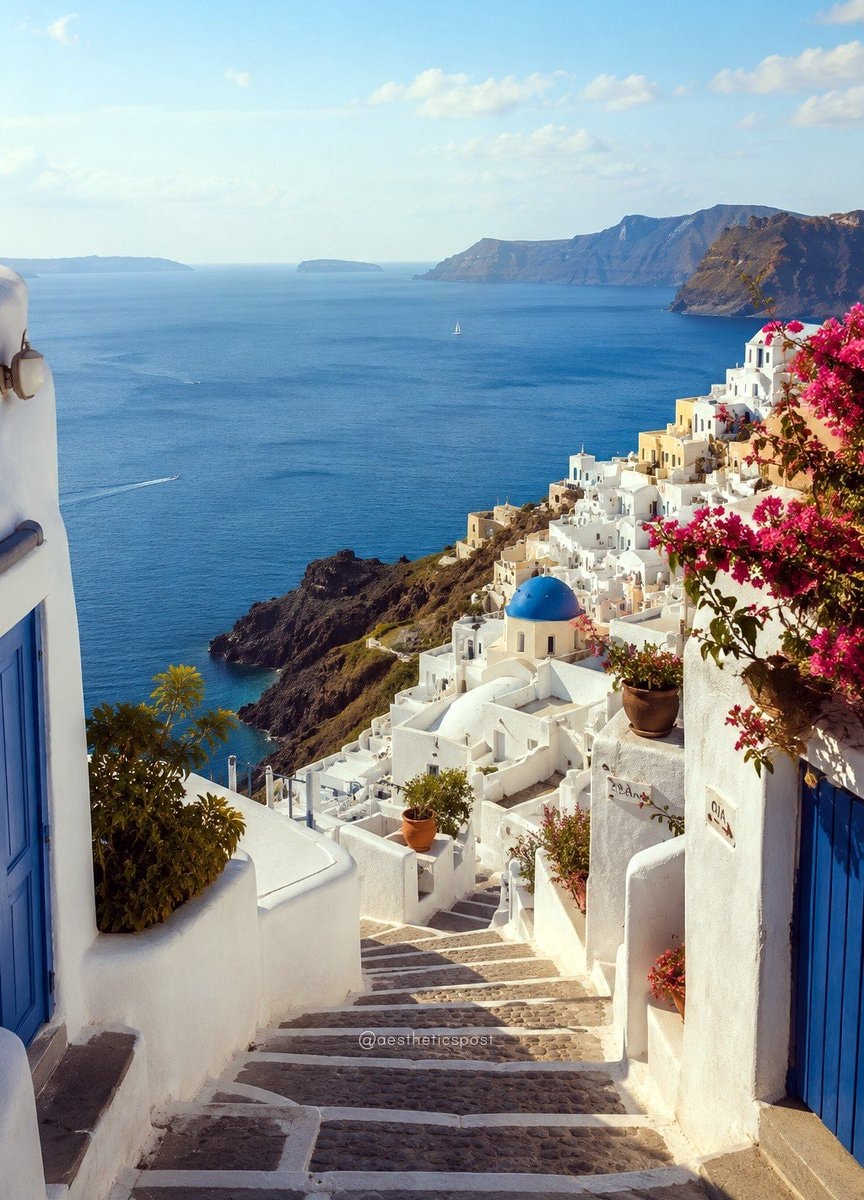 scenic Greek island village