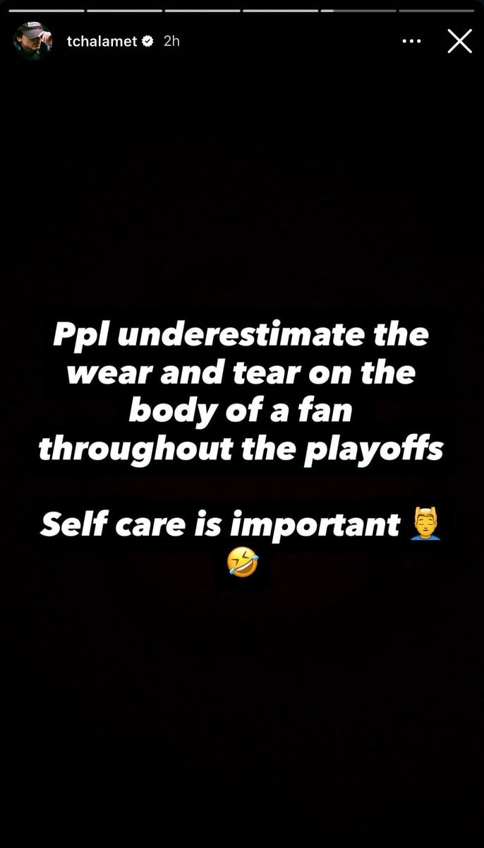 Timothee Chalamet Knicks recovery (photo 2 of 2)