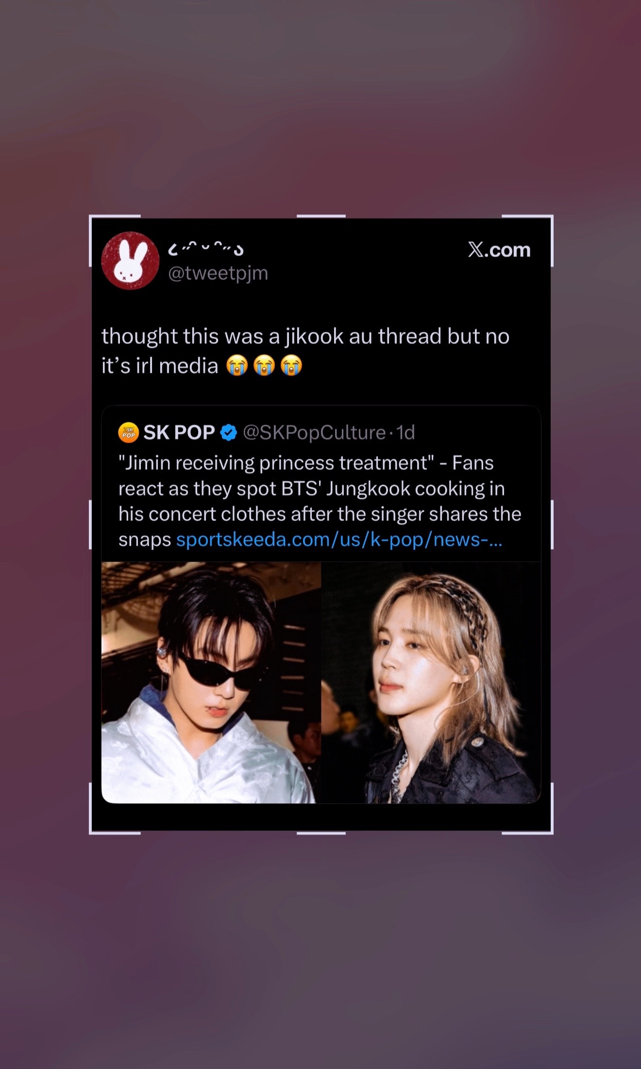 Jimin Jungkook fan reaction