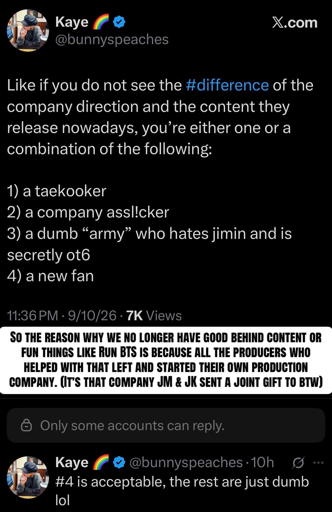 Run BTS content changes explained