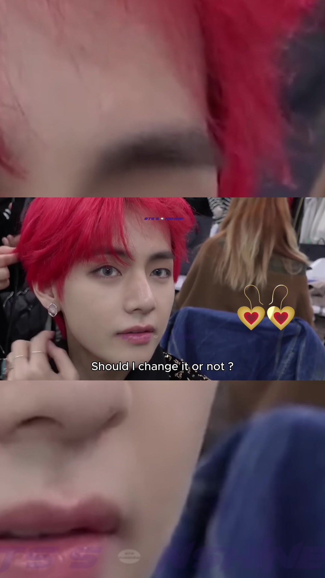 Taehyung earring choice BTS Green Room Taehyung earring choice BTS Green Room