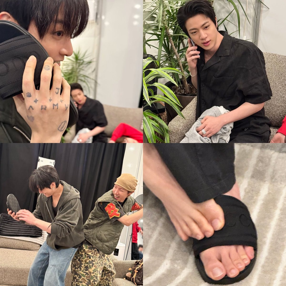 Jungkook Jin Gucci slippers