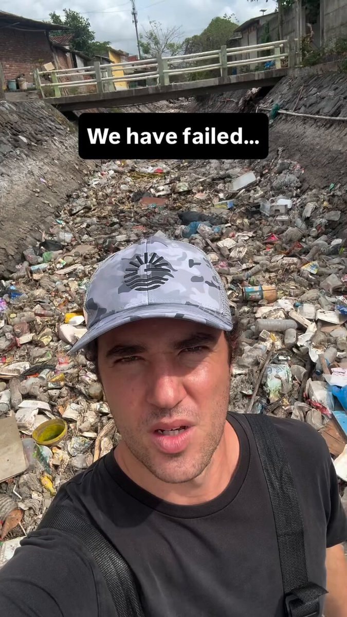 Gary Bencheghib river cleanup Indonesia
