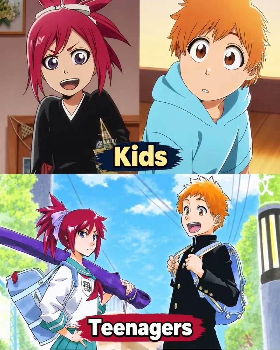 anime characters aging comparison