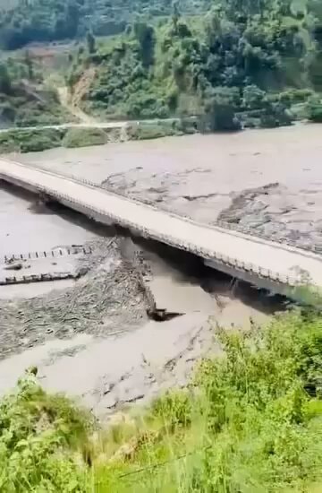 Malekhu Bridge washed away