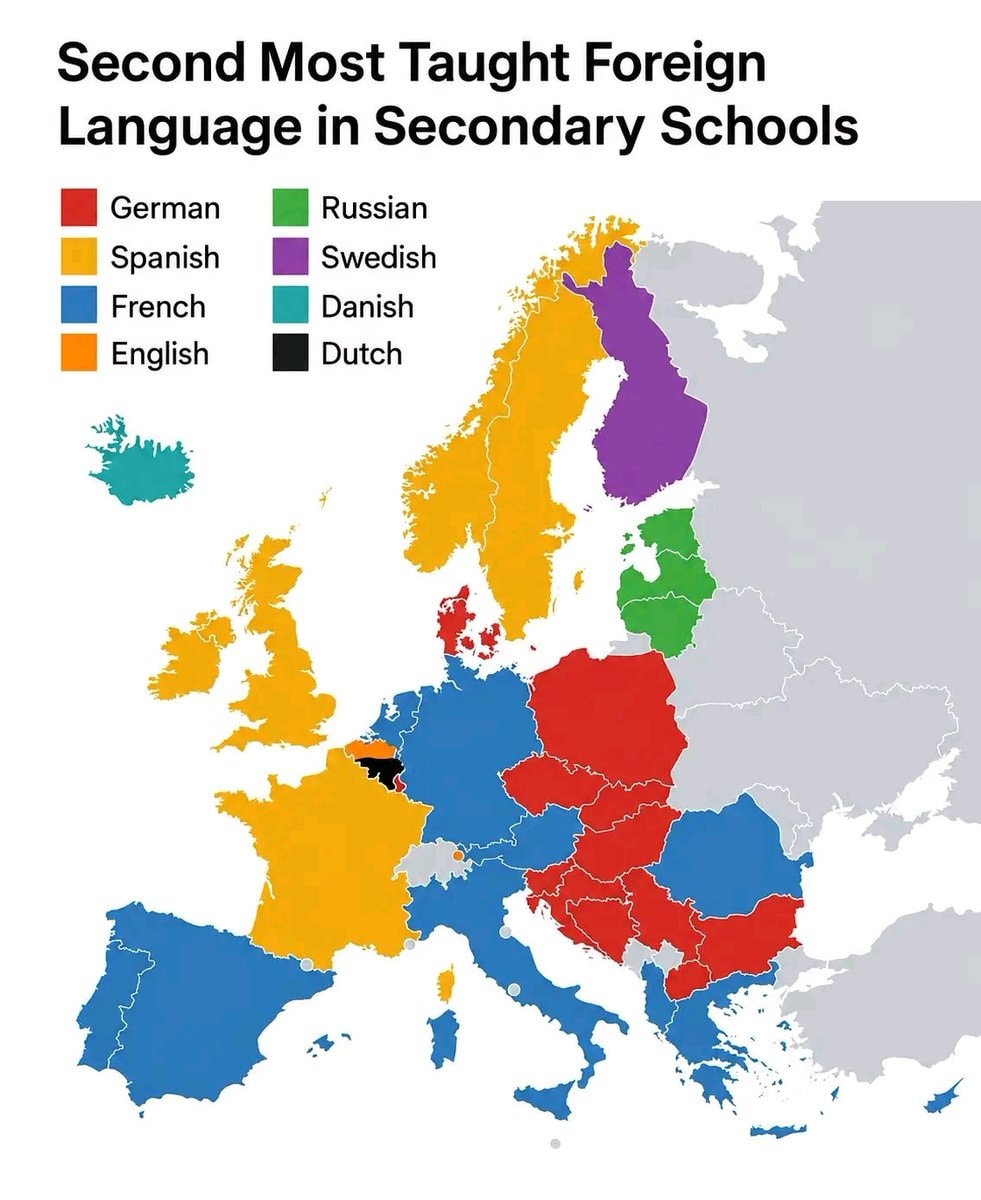 Second Most Taught Foreign Language in Secondary School