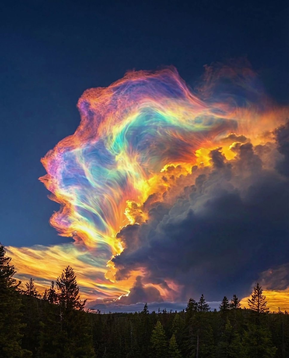Iridescent pileus cloud over Flagstaff