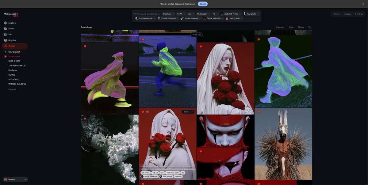 Midjourney Live Preview