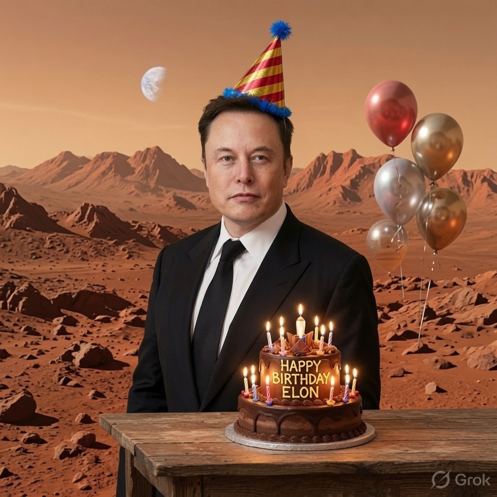 Elon Musk birthday in 40+ languages 🎂 (photo 2 of 2)