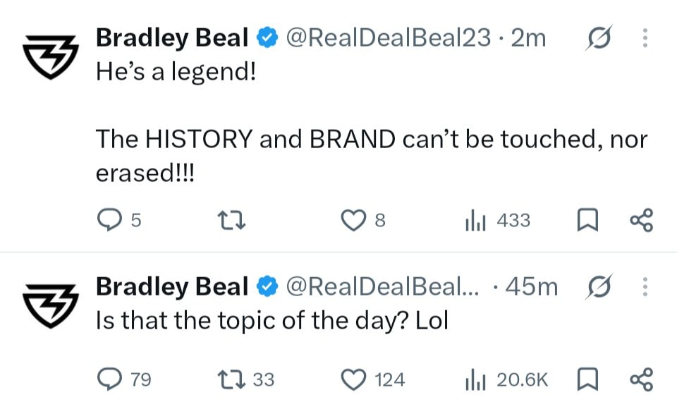 Bradley Beal defends Chris Paul legacy