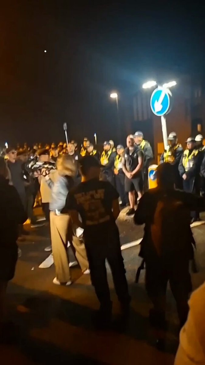 Protesters clash with police in Gosport