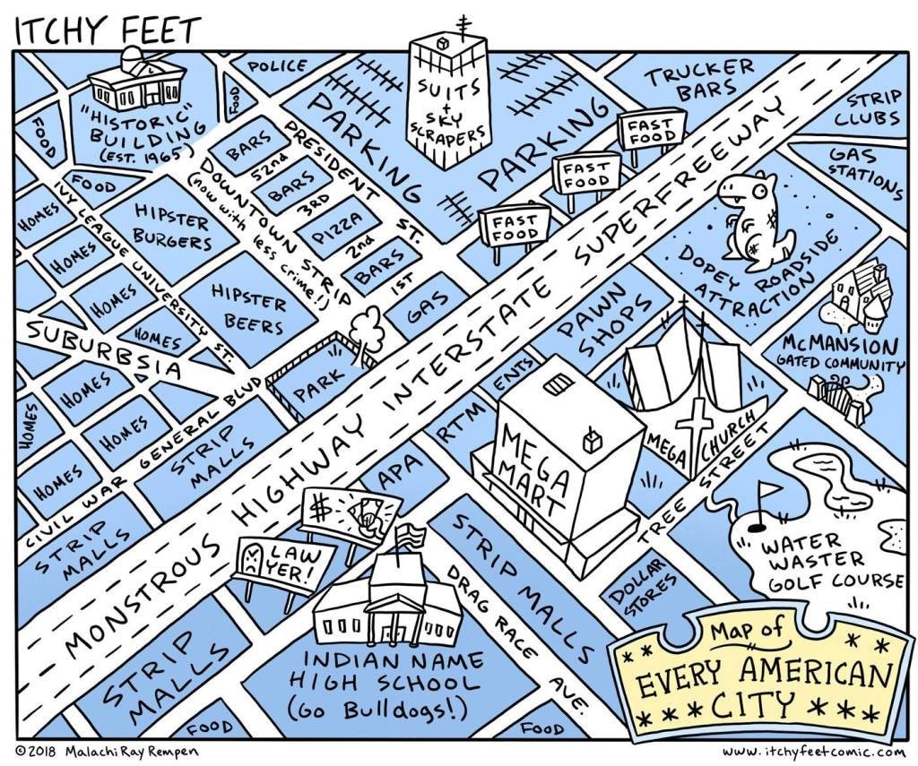 map of every american city