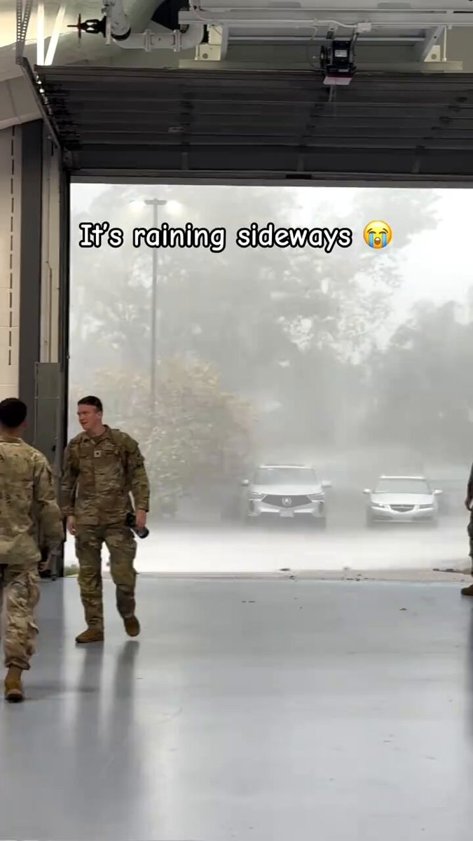 military group in chaotic weather