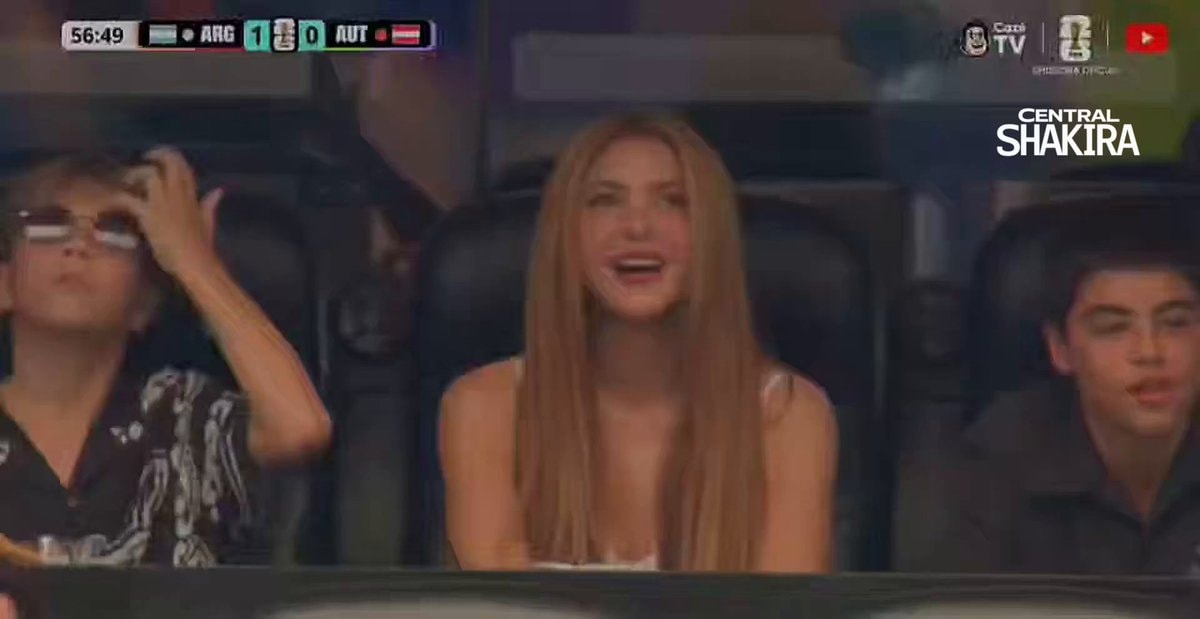 Shakira at Argentina vs Austria match