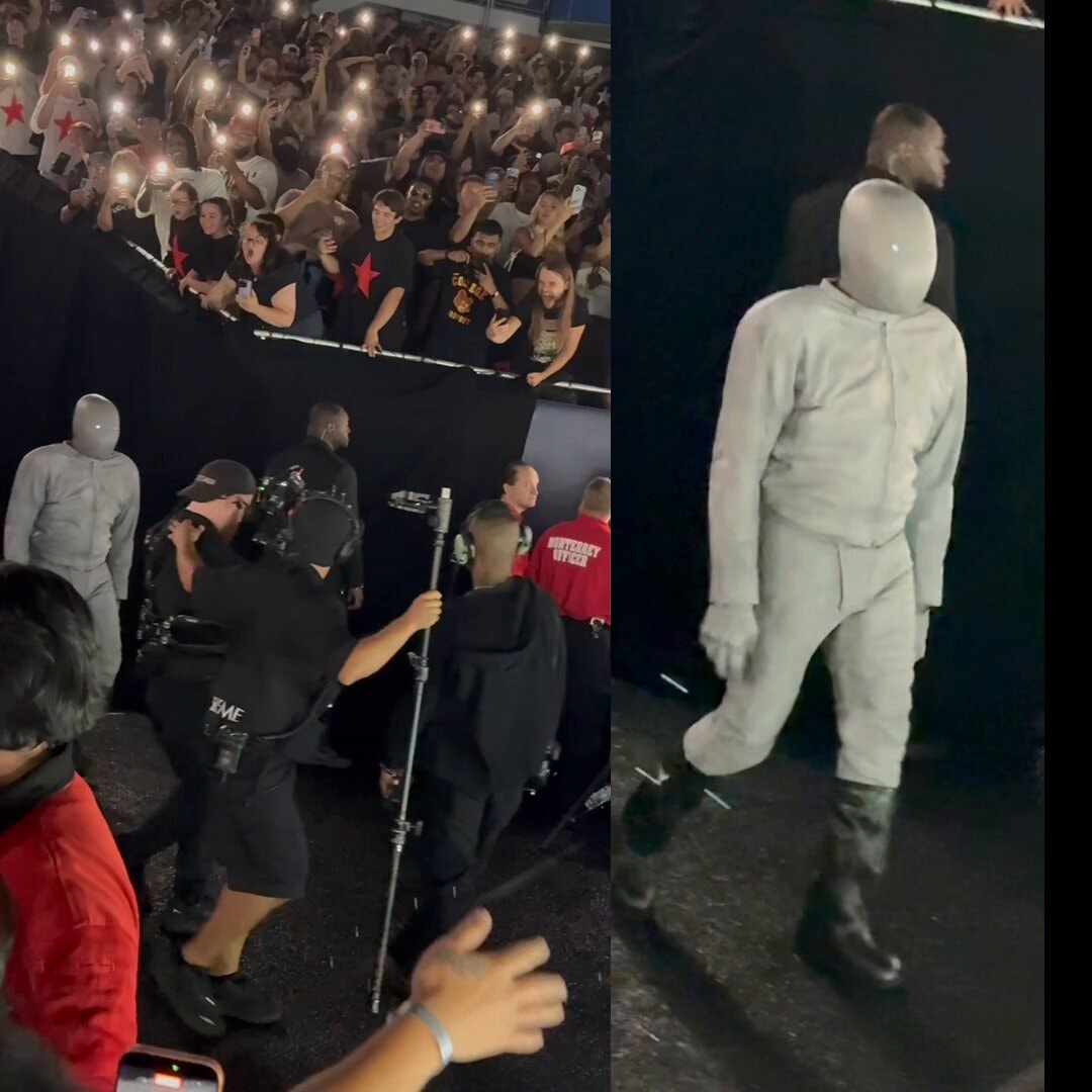 Ye lights up mask Chicago concert