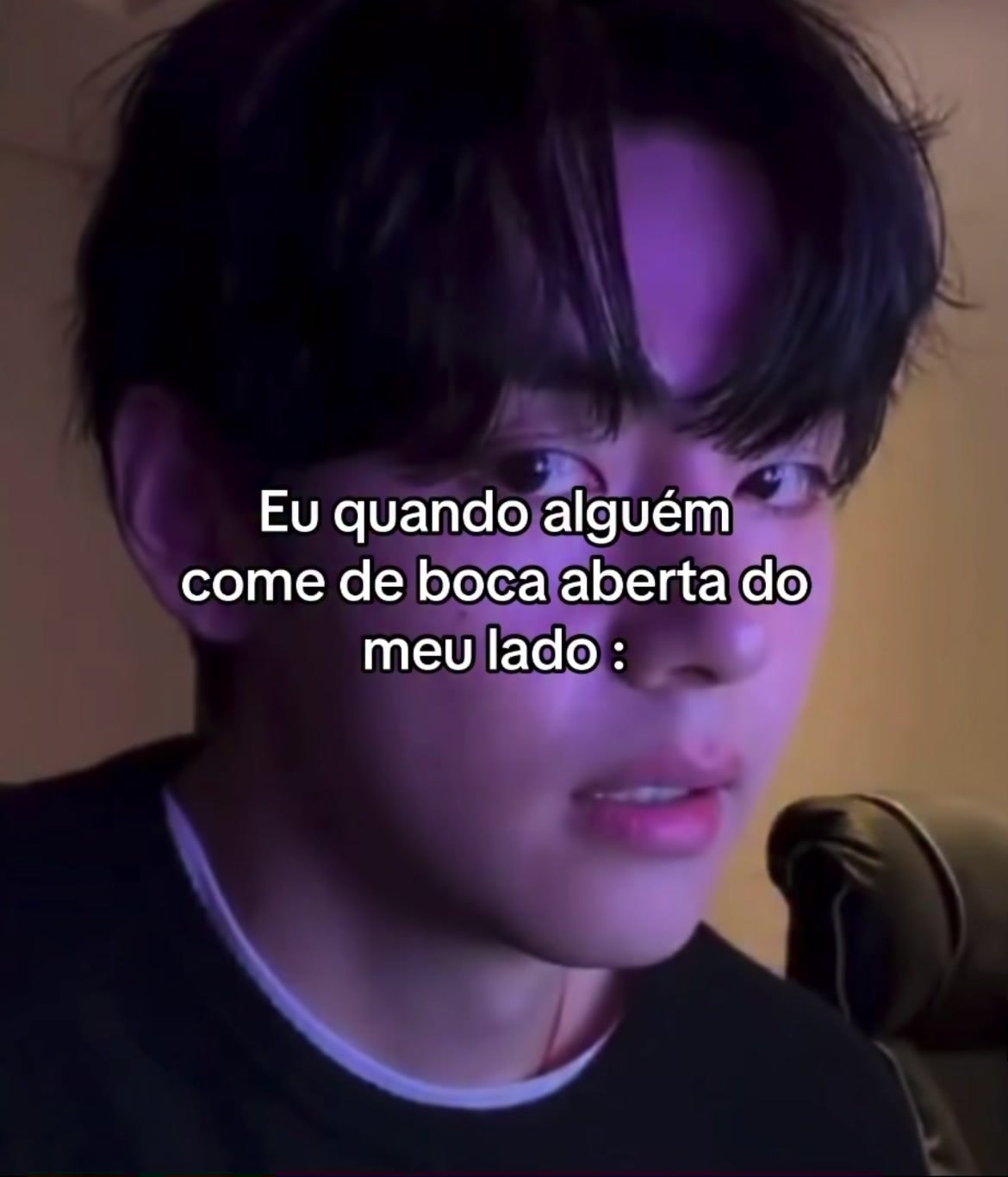 bts meme with purple lighting