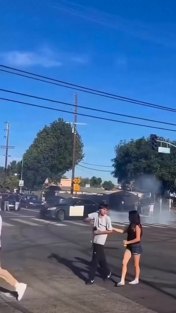 Los Angeles street takeover accident